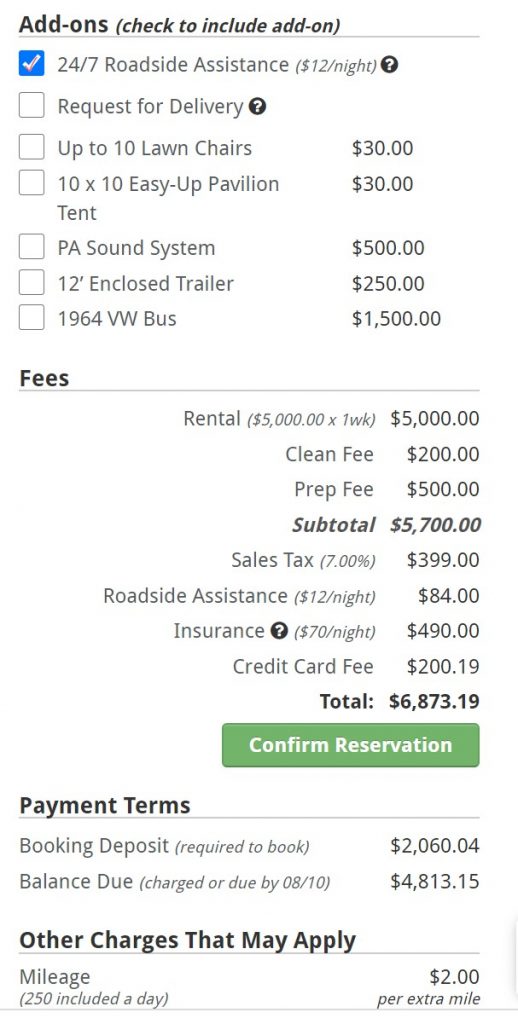 Transparent Rental Charges