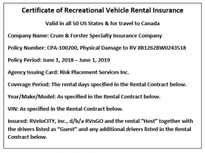 Certificate of Insurance RVnGO