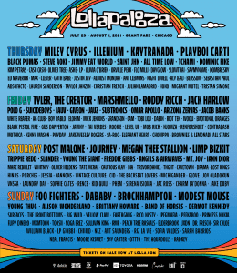 Lollapalooza lineup