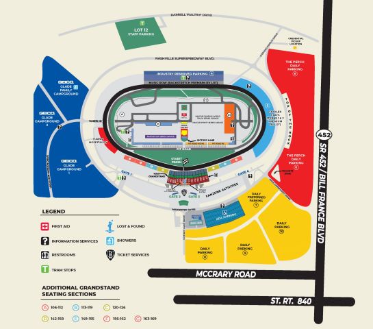 Nashville superspeedway track map rv campgrounds