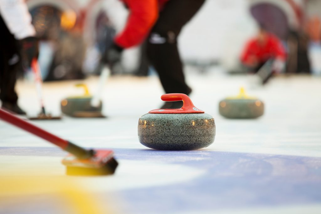 curling club stones and brooms