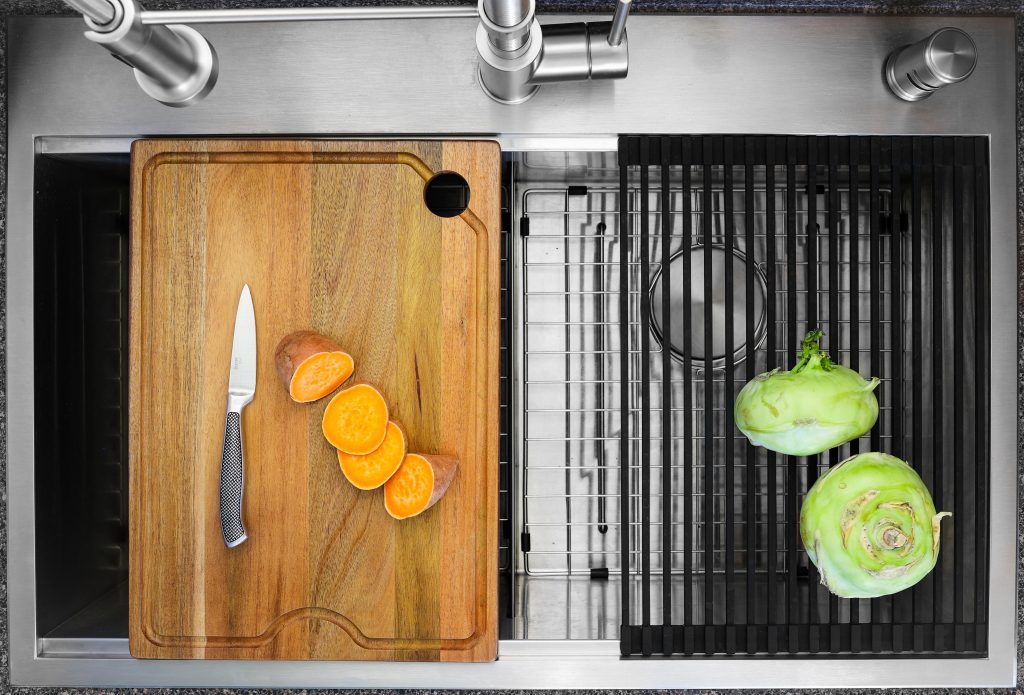 kitchen sink workstation