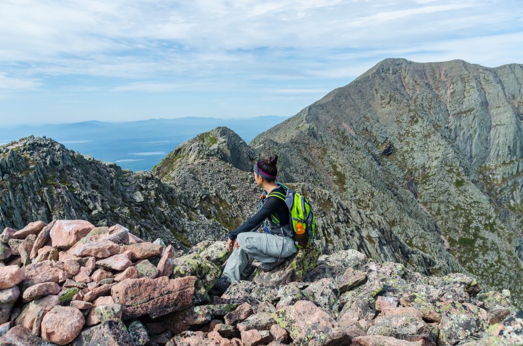 knife edge trail in maine