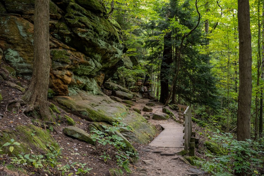 ledges trail in cuyahoga valley