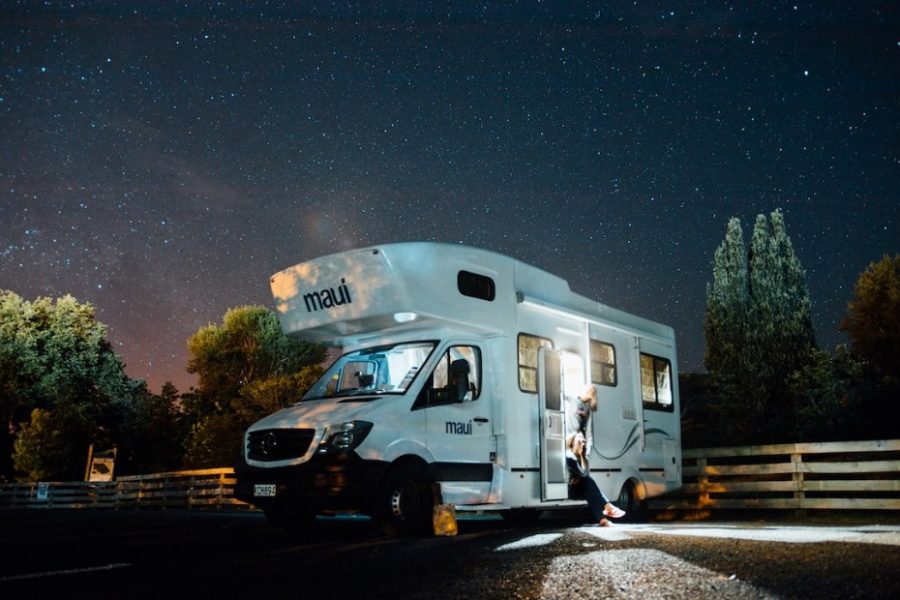 RV with LED interior lighting