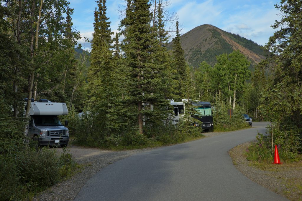 boondocking campsite in denali