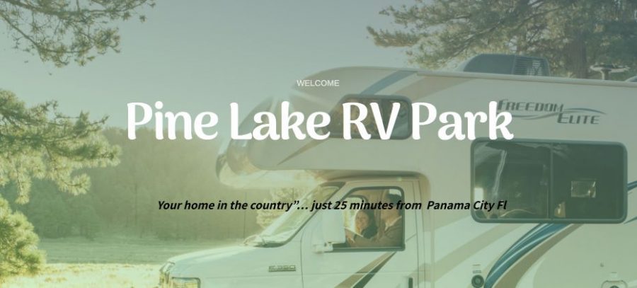 Florida Pine Lake RV Park Website Screenshot Banner