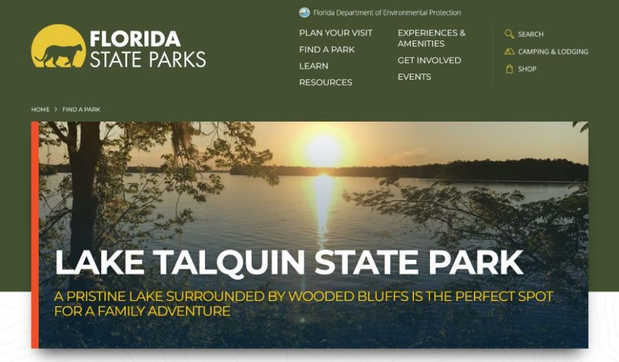 Lake Talquin State Park Website Homepage